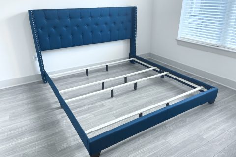 Aadvik Tufted Upholstered Standard Bed Review (aka Brady Upholstered Wingback Bed) | Unboxing, Assembly, Finished Photos!