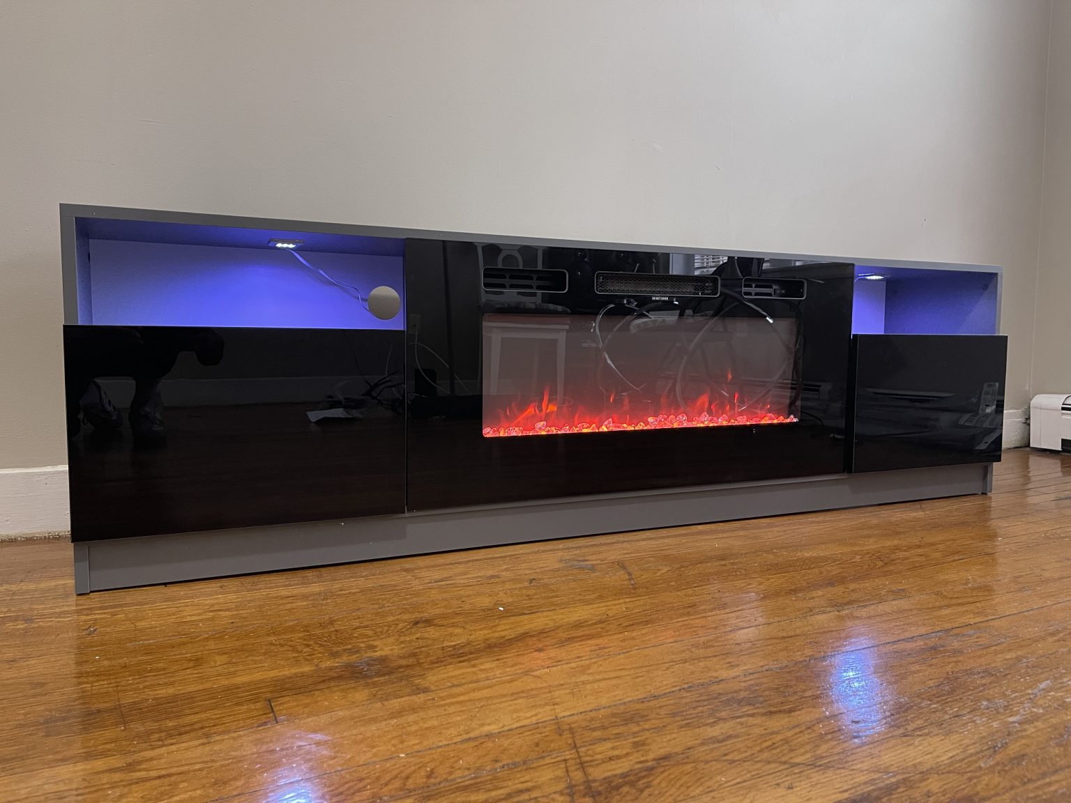 Delaine TV Stand For TVs Up To 88" With Electric Fireplace Review