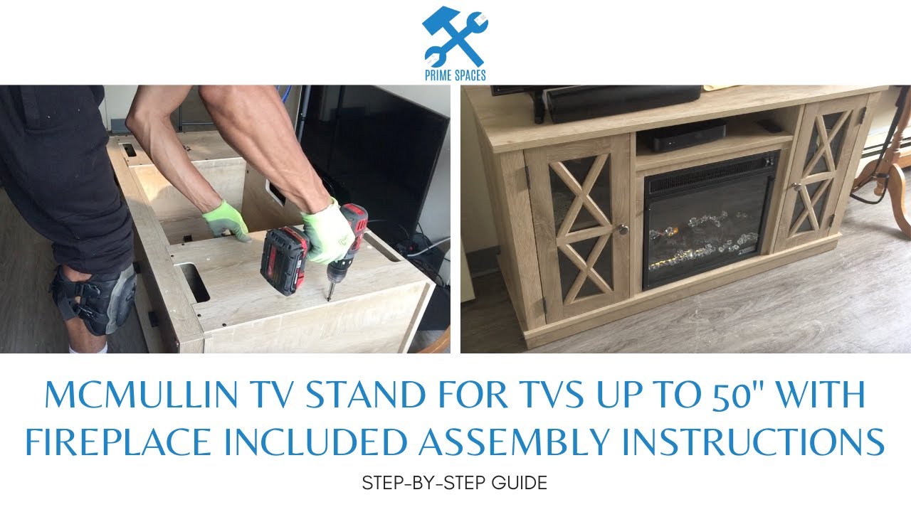 Twin Star Home TV Stand With Electric Fireplace For TVs Up To 55
