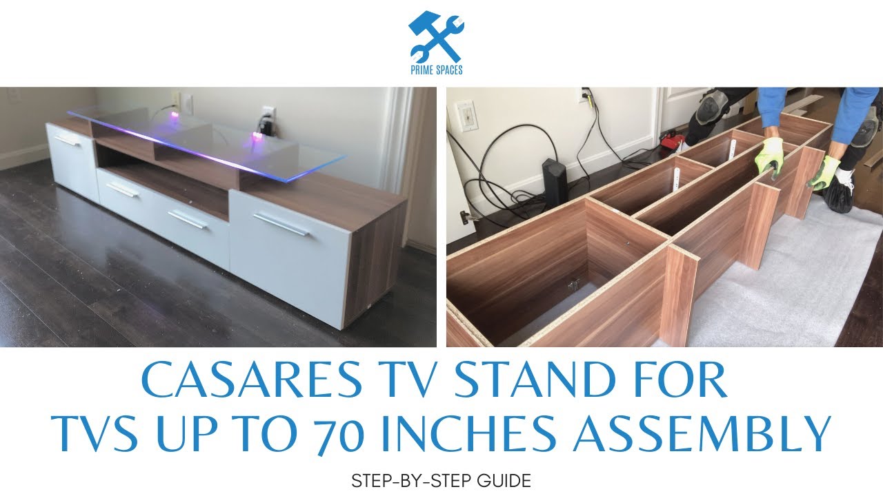 Meble Furniture EVORA 76" TV Stand Assembly Instructions and Manual