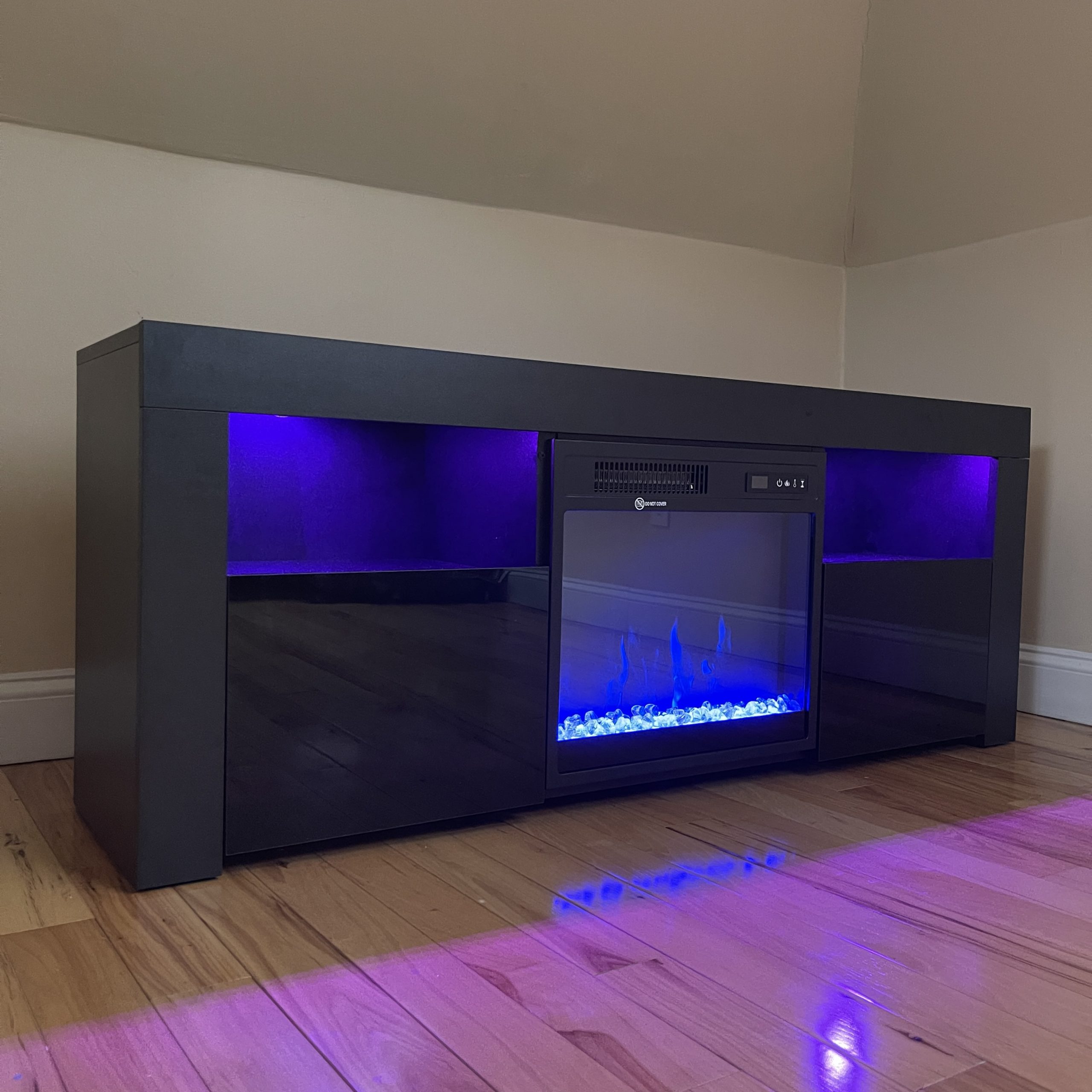 Meble Furniture MILANO 145EF Electric Fireplace 58" TV Stand Assembly ...