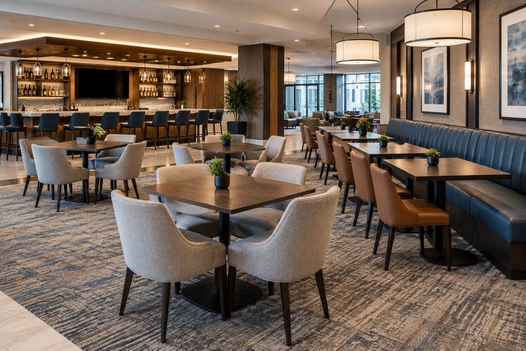 Modern Hotel Lounge Dining Interior